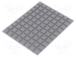 Self-adhesive foot; H: 3mm; grey; polyurethane; Shore hardness: 70
