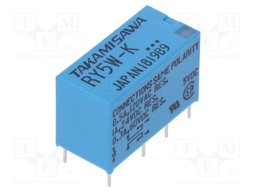 Relay: electromagnetic; DPDT; Ucoil: 5VDC; 0.5A/120VAC; 1A/24VDC