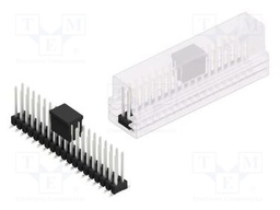 Connector: pin strips; pin header; male; PIN: 38; 2.54mm; SMT; 2x19