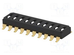 Switch: DIP-SWITCH; Poles number: 10; OFF-ON; 0.025A/24VDC; Pos: 2
