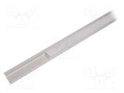 Profiles for LED modules; white; angular; natural; L: 2m; anodized