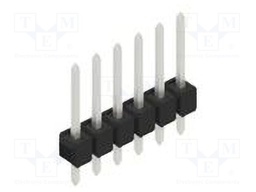 Connector: pin strips; pin header; male; PIN: 6; 2.54mm; THT; 1x6