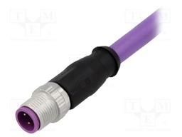 Plug; M12; PIN: 4; male; B code-Profibus; 7.5m; Insulation: PVC