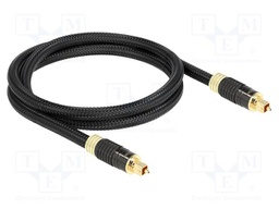 Cable; Toslink plug,both sides; 1m; Plating: gold-plated; black