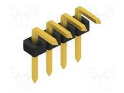 Connector: pin strips; pin header; male; PIN: 4; 2mm; THT; 1x4; 100V