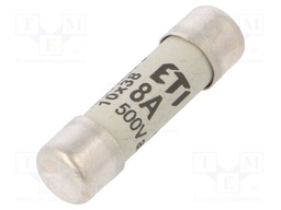 Fuse: fuse; gG; 8A; 500VAC; cylindrical; 10,3x38mm