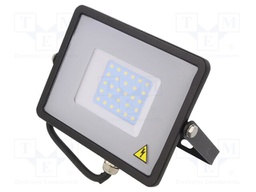Lamp: LED flood light; 6400K; IP65; Body: black; 30W; cool white