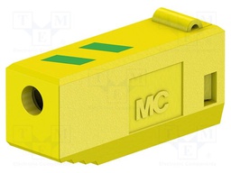 Connector: 2mm banana; plug; yellow-green; Type: non-insulated