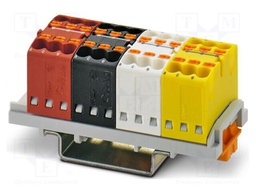 Splice terminal: rail; 17.5A; 500V; push-in; PA; L: 24.4mm; W: 21.6mm