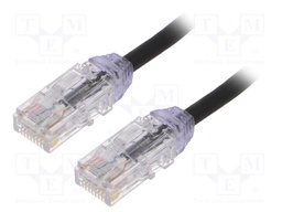 Patch cord; TX6A-28™,U/UTP; 6a; solid; Cu; LSZH; black; Len: 3m