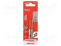 Drill bit; for metal,impact; Ø: 2.5mm; 2pcs.