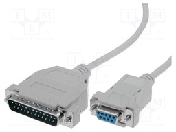 Cable; D-Sub 25pin plug,D-Sub 9pin socket; Len: 1.8m; snapped-in