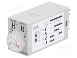 Timer; 0,2s÷30min; DPDT; 250VAC/7A; 24VDC; socket; -10÷50°C; PIN: 8