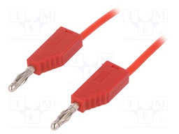 Test lead; PVC; 0.5m; red; 32A; 60V; Cond.cross sec: 2.5mm2