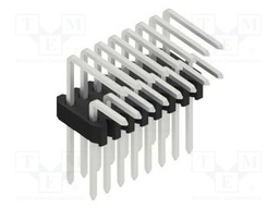 Connector: pin strips; pin header; male; PIN: 16; 1.27mm; THT; 2x8