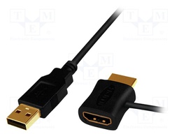 Adapter cable; HDMI 1.3,HDMI 1.4; 0.5m; black,beige-white