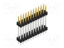 Connector: pin strips; pin header; male; PIN: 22; 2.54mm; THT; 2x11