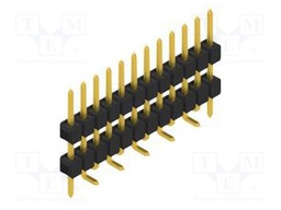 Connector: pin strips; pin header; male; PIN: 12; 2.54mm; SMT; 1x12