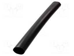 Heat shrink sleeve; glued; 95mm; L: 1m; black; Temp: -15÷125°C