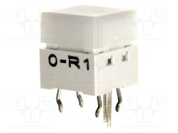 Keypad; SPST-NO; Pos: 2; 0.05A/24VDC; THT; LED; red; 1.57N; 11mm