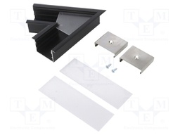 Connector 60°; black; aluminium; Application: VARIO30-07