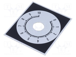 Scale; Range: 0 ÷ 10; 48x42mm; Øhole: 10mm; Mat: aluminium