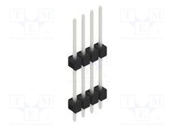 Connector: pin strips; pin header; male; PIN: 4; 2.54mm; THT; 1x4