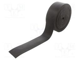 Heat shrink tape; glued; L: 15m; black; W: 50mm; Thk: 1mm