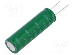 Supercapacitor; THT; 100F; 2.7VDC; ±20%; Body dim: Ø18x60mm; EDLC