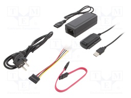 USB to SATA adapter; supports 1x HDD 2,5"/ 3,5" SATA/IDE