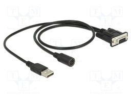 Adapter; D-Sub 9pin socket,MD6 socket,USB A plug; 0.59m; black