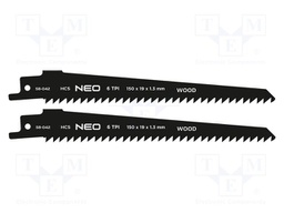 Wood,reciprocating saw; 6teeth/inch; 152mm