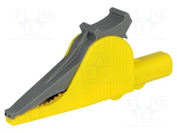 Crocodile clip; 36A; yellow; Grip capac: max.41mm; 1kV