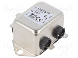 Filter: anti-interference; one-phase; 250VAC; Cx: 100nF; Cy: 4.7nF