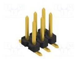 Connector: pin strips; pin header; male; PIN: 6; 2.54mm; SMT; 2x3