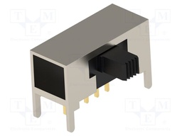 Switch: slide; Pos: 2; SPDT; 0.3A/125VAC; ON-ON; THT; -20÷85°C; 100mΩ