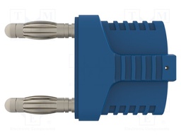 Stackable safety shunt; 4mm banana; 12A; 33VAC; 70VDC; blue