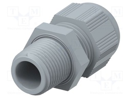 Cable gland; without nut; NPT3/8"; IP68; Mat: polyamide; grey