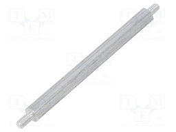 Screwed spacer sleeve; 60mm; Ext.thread: M3; hexagonal; aluminium