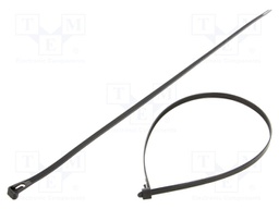 Cable tie; multi use; L: 450mm; W: 7.2mm; polyamide; black; 50pcs.