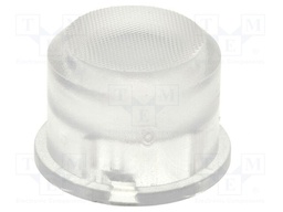 Button; round; transparent; Ø9.6mm; Mat: plastic
