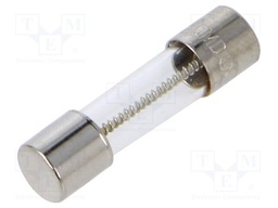 Fuse: fuse; time-lag; 3A; 250VAC; cylindrical,glass; 5x20mm; brass