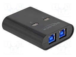Switch; black; plastic; Input: USB B socket x2; Out: USB A socket