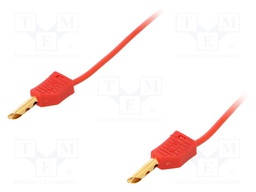 Test lead; PVC; 2m; red; 19A; 60V; Cond.cross sec: 1mm2