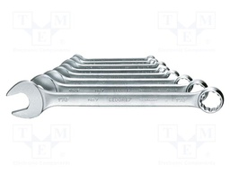 Wrench-set; combination spanner; Chrom-vanadium steel; 8pcs.