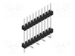 Connector: pin strips; pin header; male; PIN: 10; 2.54mm; SMT; 1x10