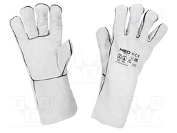 Protective gloves; Size: 10; white; natural leather; Safety cat: 2