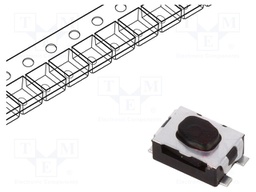 Microswitch TACT; SPST-NO; Pos: 2; 0.05A/32VDC; SMT; none; 2N; 1.9mm