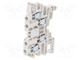 Splice terminal: rail; SNK; 0.2÷6mm2; ways: 1; terminals: 4; grey