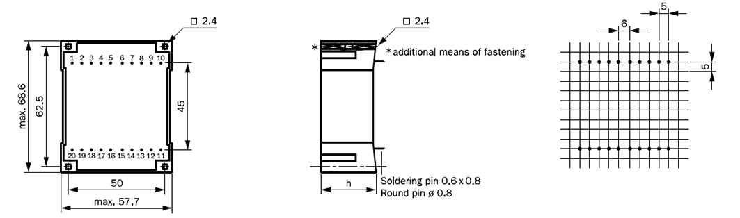 Transformer: encapsulated; 18VA; 115/115VAC; 7.5V; 7.5V; 1200mA
